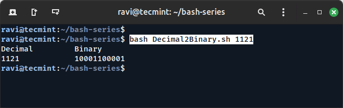 Convert Decimal Number to Binary