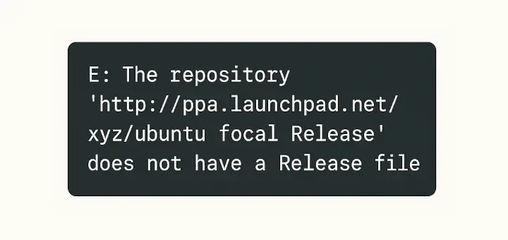 fix no release file error in ubuntu